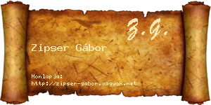 Zipser Gábor névjegykártya